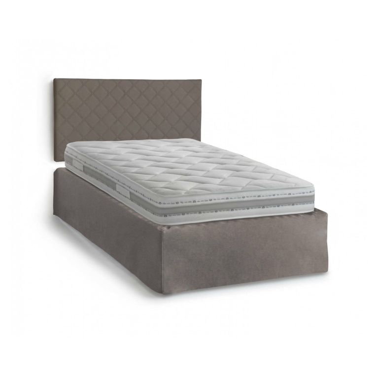 Letto piazza e mezza Opale, Cm 120x190, Tortora