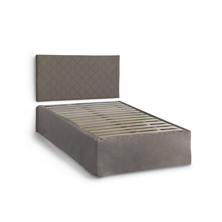 Letto piazza e mezza Opale, Cm 120x190, Tortora