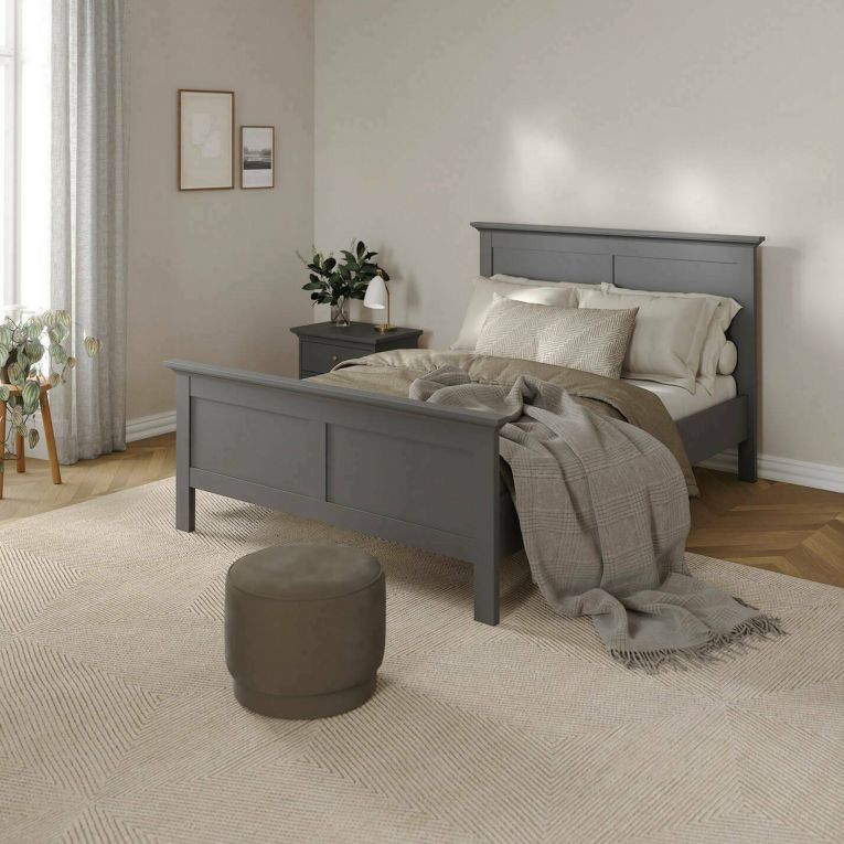 Letto piazza e mezza Phanfone, 158x201 h110 cm, Grigio