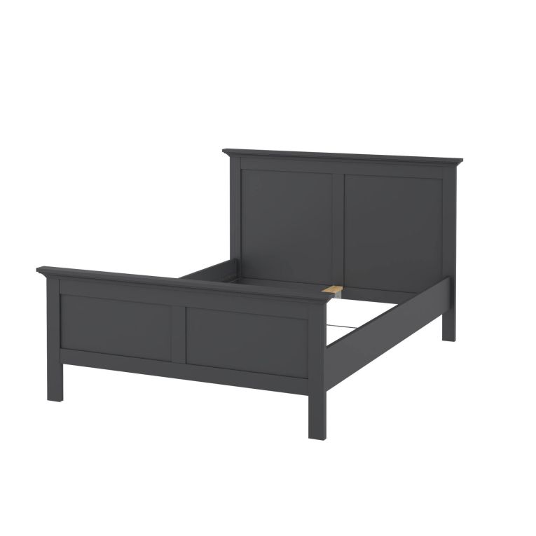 Letto piazza e mezza Phanfone, 158x201 h110 cm, Grigio