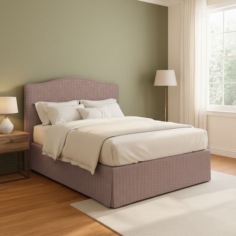 Letto Piazza e Mezza Rosa Antico Sfoderabile Contenitore, Dimensione Materasso 120x190 cm - Lavagna