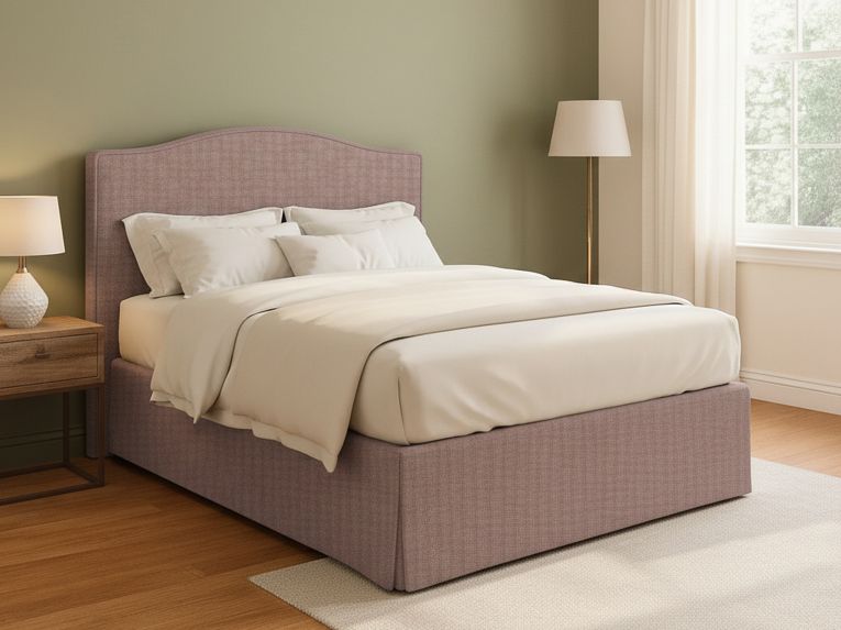 Letto Piazza e Mezza Rosa Antico Sfoderabile Contenitore, Dimensione Materasso 120x190 cm - Lavagna