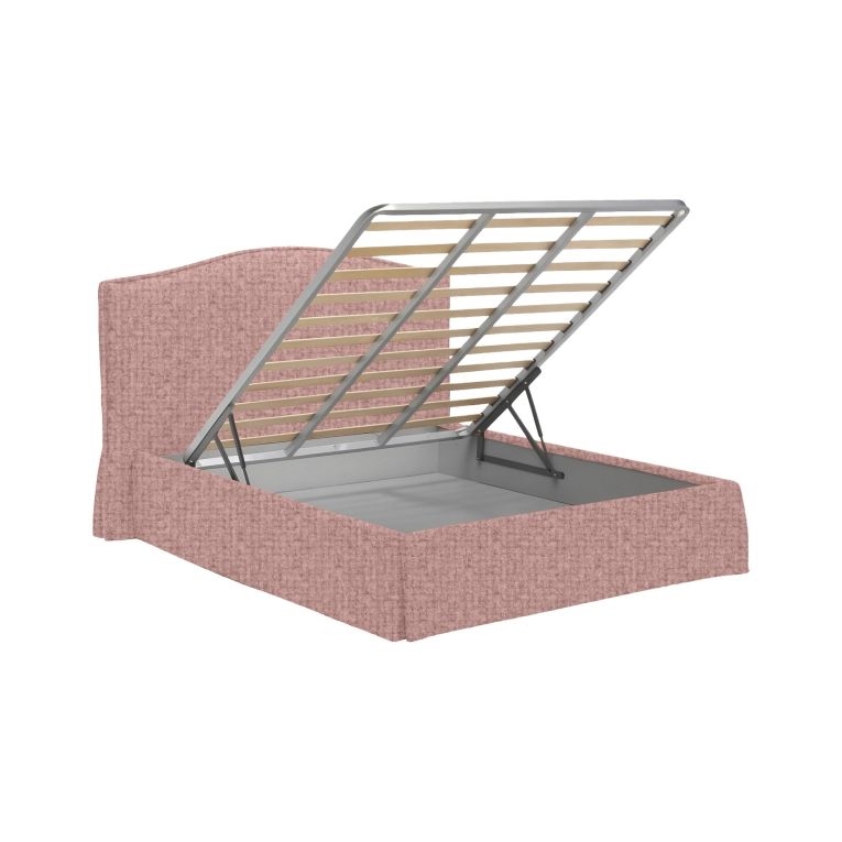 Letto Piazza e Mezza Rosa Sfoderabile Contenitore, Dimensione Materasso 120x190 cm - Lavagna