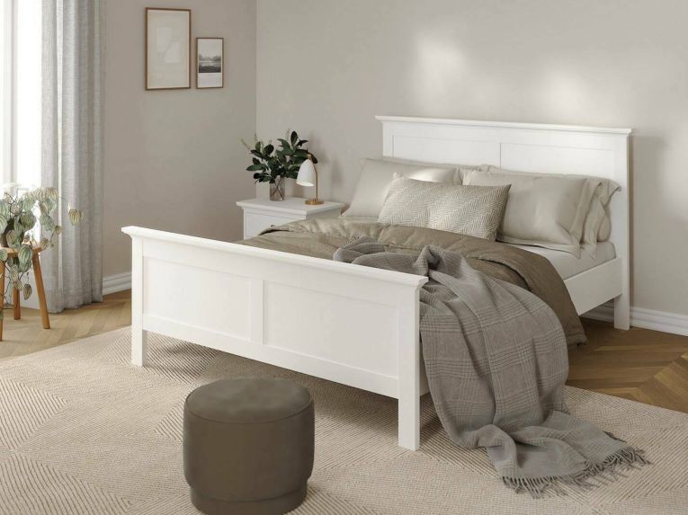 Letto piazza e mezza Saudel, 172x213 h110 cm, Bianco