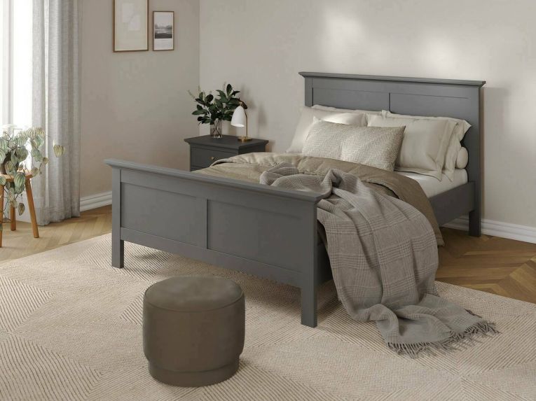 Letto piazza e mezza Umbert, 211x158 h110 cm, Grigio