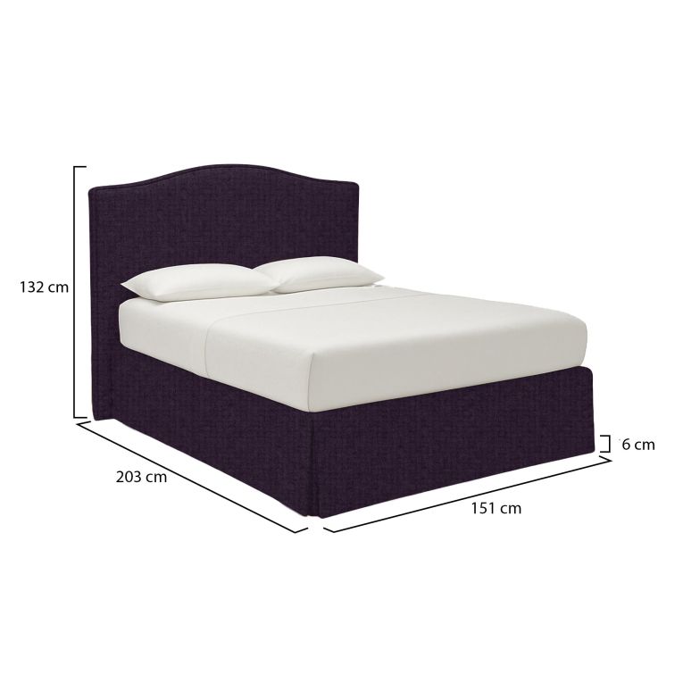 Letto Piazza e Mezza Viola Sfoderabile Contenitore, Dimensione Materasso 120x190 cm - Lavagna
