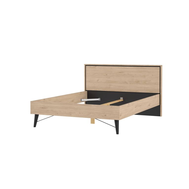 Letto piazza e mezza Zeri, 197x153 h91 cm, Rovere
