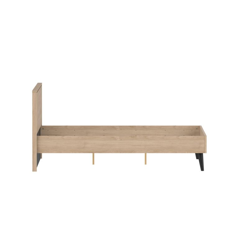 Letto piazza e mezza Zeri, 197x153 h91 cm, Rovere