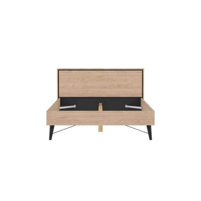 Letto piazza e mezza Zeri, 197x153 h91 cm, Rovere