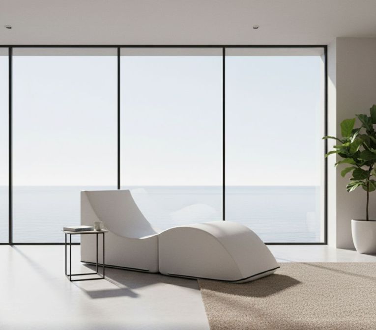 Letto pieghevole Andreina, Pouf trasformabile in letto singolo, 100% Made in Italy, Pouf trasformabile in una chaise longue in ecopelle, Cm 130x50h50, Bianco