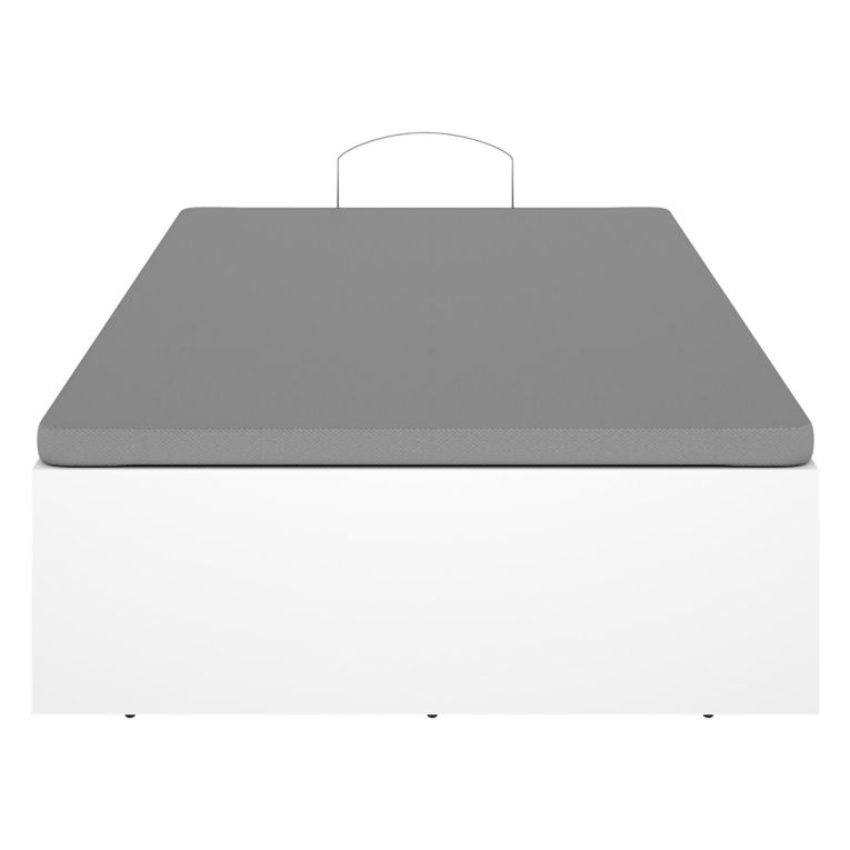 Letto Singolo Bianco Contenitore Dimensione Materasso 90x190 cm - Alamosa