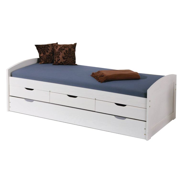 Letto Singolo Bianco Contenitore Dimensione Materasso 90x190 cm, Singolo - Spoltore