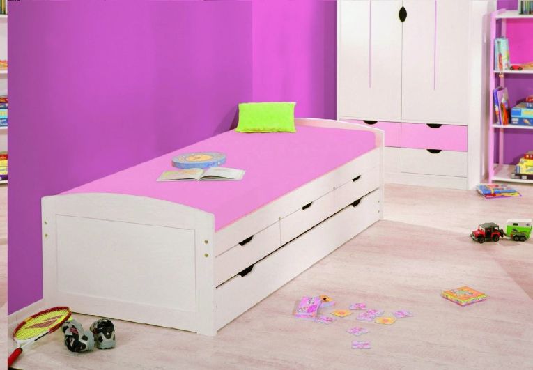 Letto Singolo Bianco Contenitore Dimensione Materasso 90x190 cm, Singolo - Spoltore