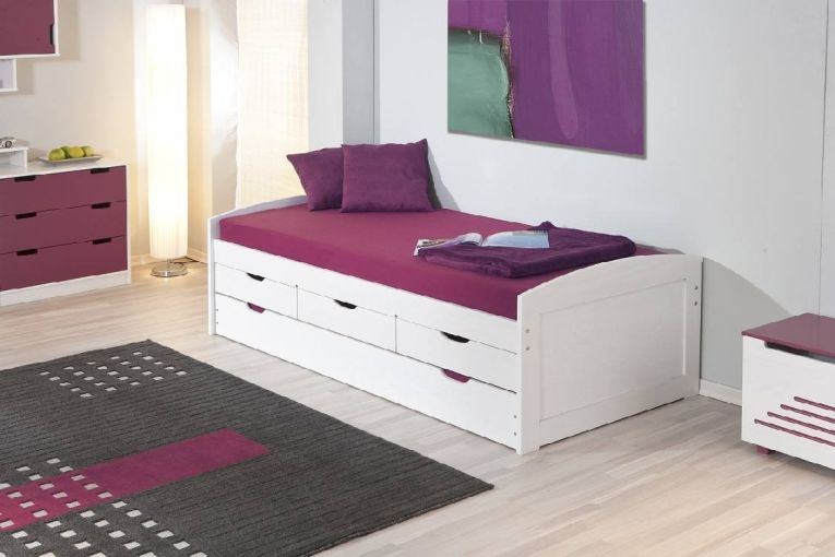 Letto Singolo Bianco Contenitore Dimensione Materasso 90x190 cm, Singolo - Spoltore