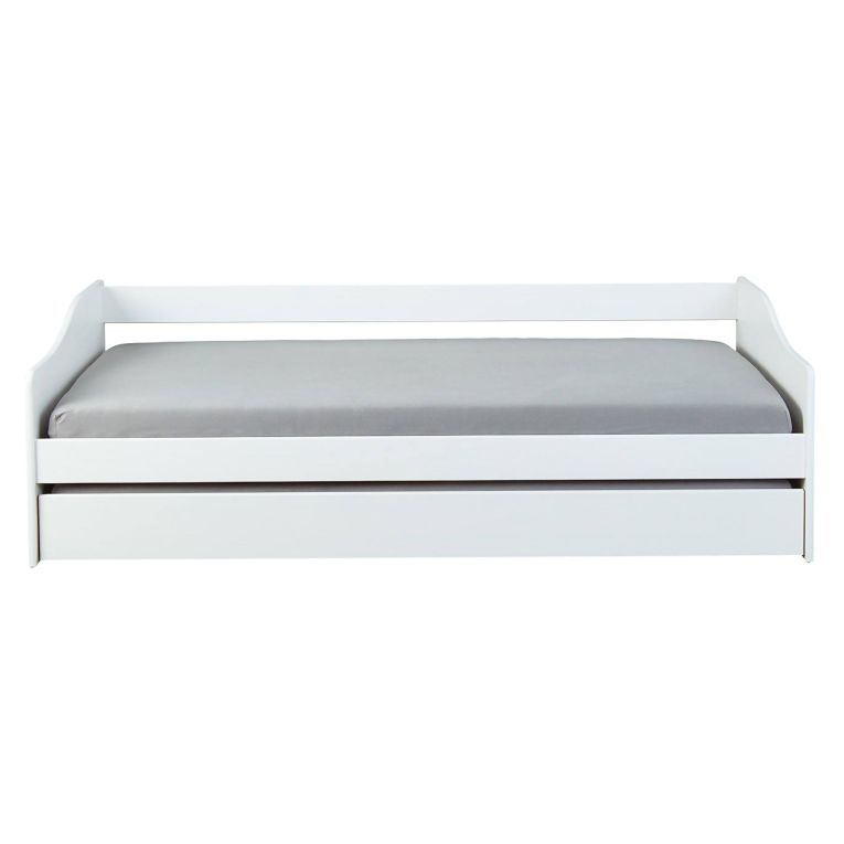 Letto Singolo Bianco Contenitore Singolo, - Granze
