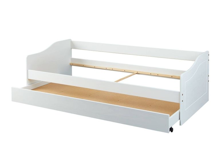 Letto Singolo Bianco Contenitore Singolo, - Granze