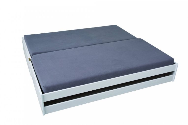 Letto Singolo Bianco Contenitore Singolo, - Sibari