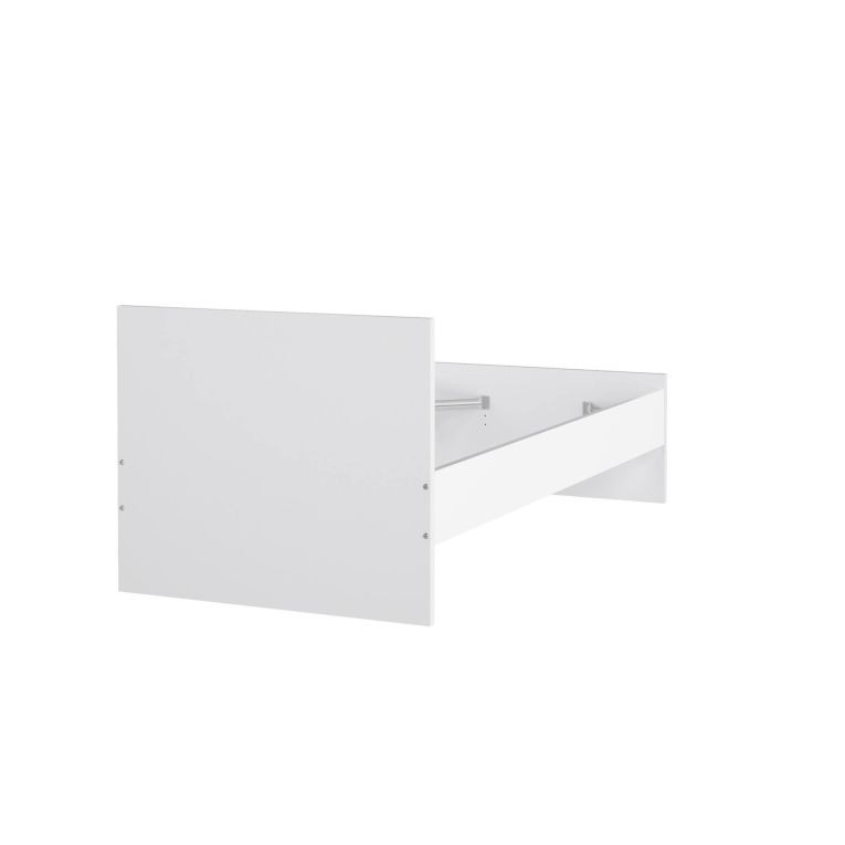 Letto singolo bianco lucido 96x196cm adatto per materasso 190x90 cm - Assar