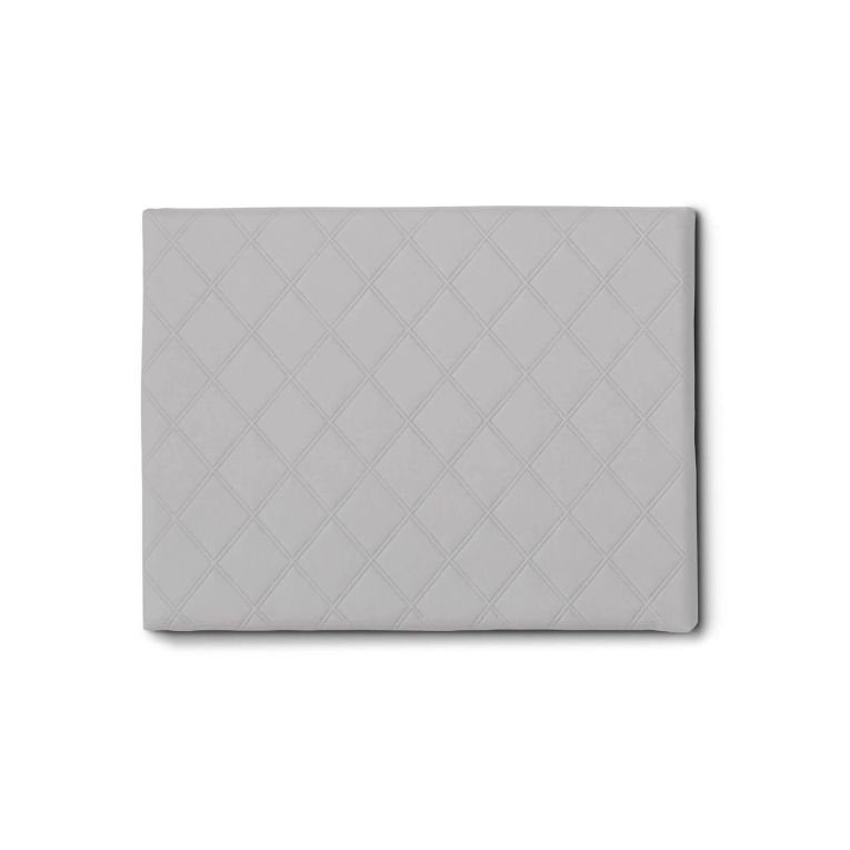 Letto singolo Cleziana, Testata in ecopelle a muro, 100% Made in Italy, adatta a letto Singolo, Cm 90x60, Bianco