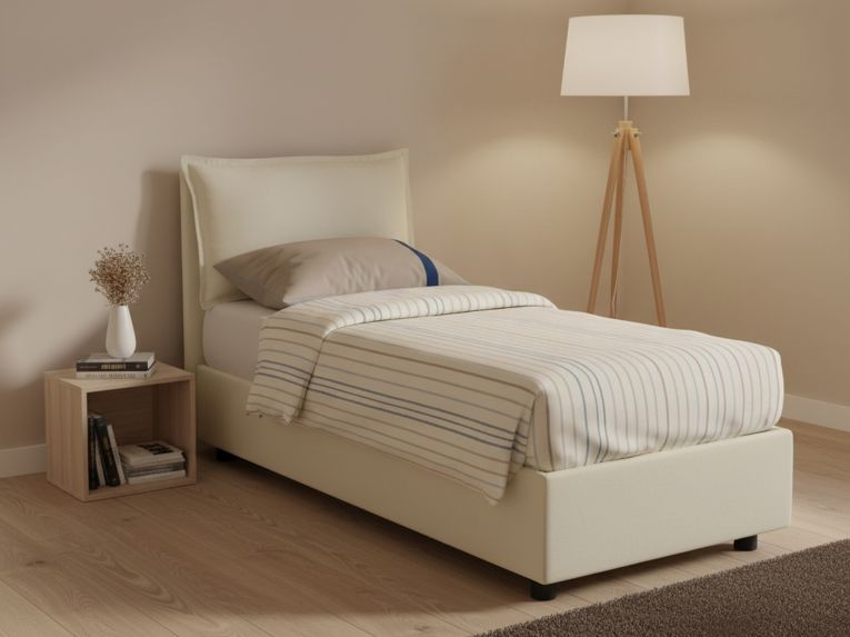 Letto singolo contenitore beige 105x205cm materasso incluso - Animal