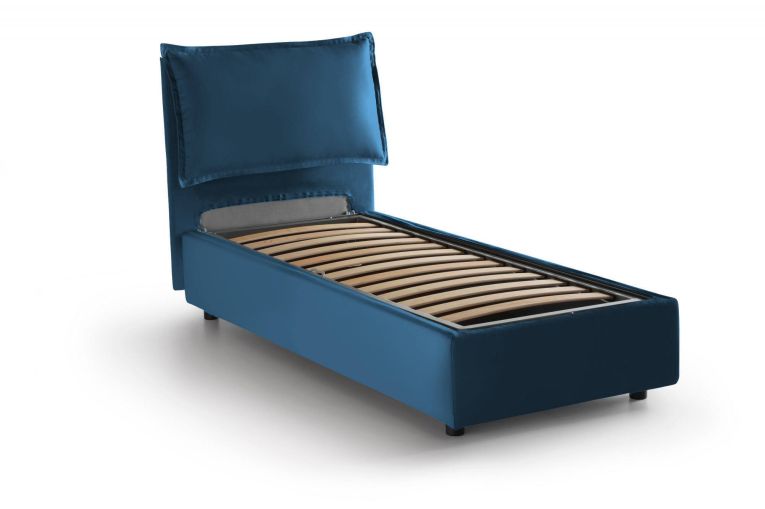 Letto singolo contenitore blu 105x205cm sfoderabile - Animal