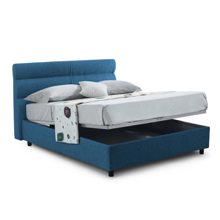 Letto singolo contenitore blu 97x228cm materasso incluso - Adalpina