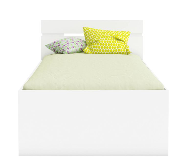 Letto singolo economico bianco opaco 94x204cm adatto per materasso 200x90 cm - Zone