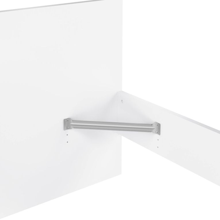 Letto singolo Fanny, Sommier per camera da letto, Giroletto per stanza, Struttura porta materasso, 96x197 h80 cm, Bianco