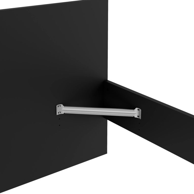 Letto singolo Fanny, Sommier per camera da letto, Giroletto per stanza, Struttura porta materasso, 96x197 h80 cm, Nero