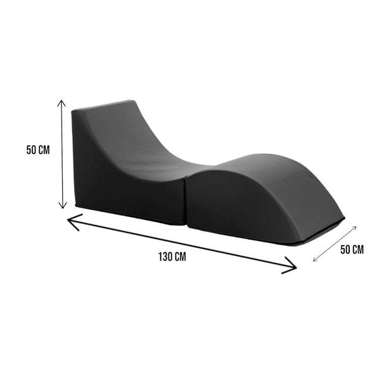 Letto singolo pieghevole design 130x50cm nero - Arbil