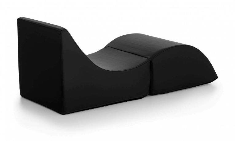 Letto singolo pieghevole design 130x50cm nero - Arbil