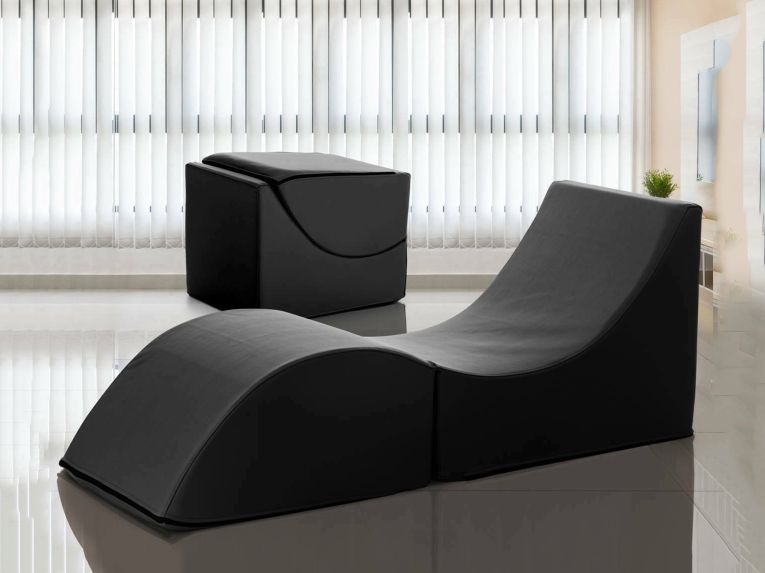 Letto singolo pieghevole design 130x50cm nero - Arbil