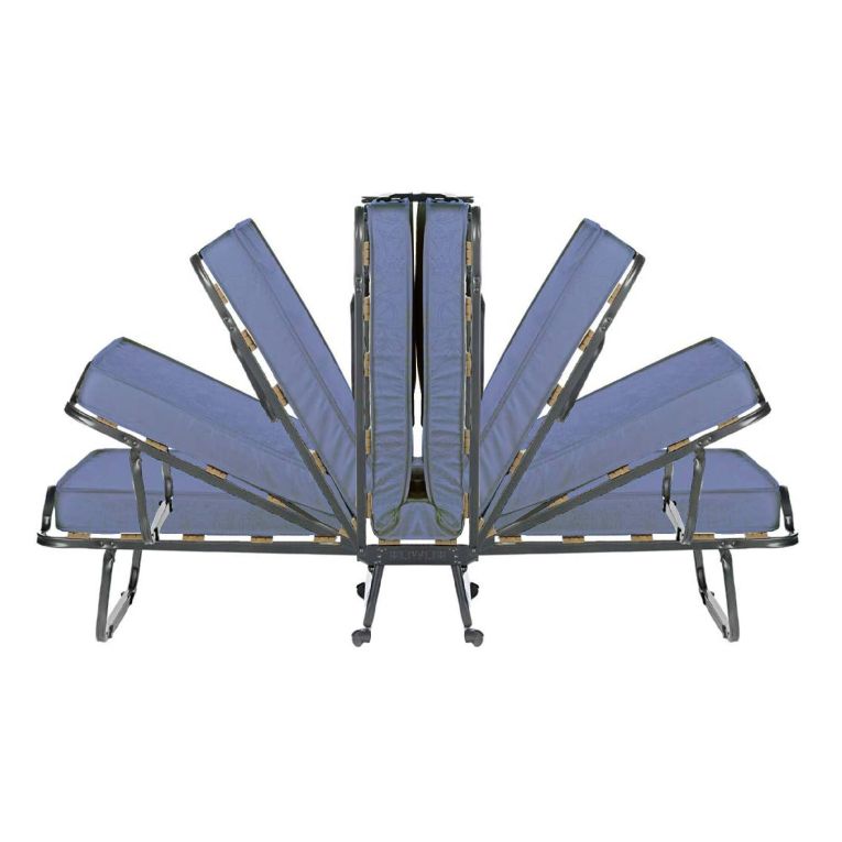 Letto singolo pieghevole rete inclusa 200x80cm blu - Ascea