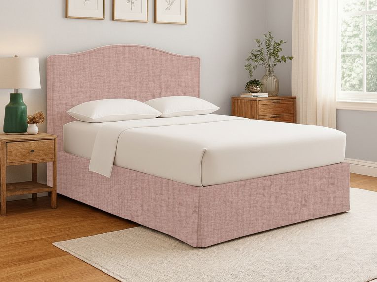 Letto Singolo Rosa Sfoderabile Contenitore, Dimensione Materasso 90x190 cm - Orvieto