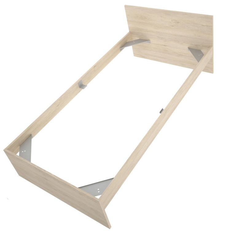 Letto singolo rovere 194x95cm adatto per materasso 90x190 cm - Haikui