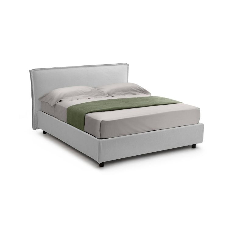 Letto un posto contenitore bianco 100x210cm in metallo - Brusson