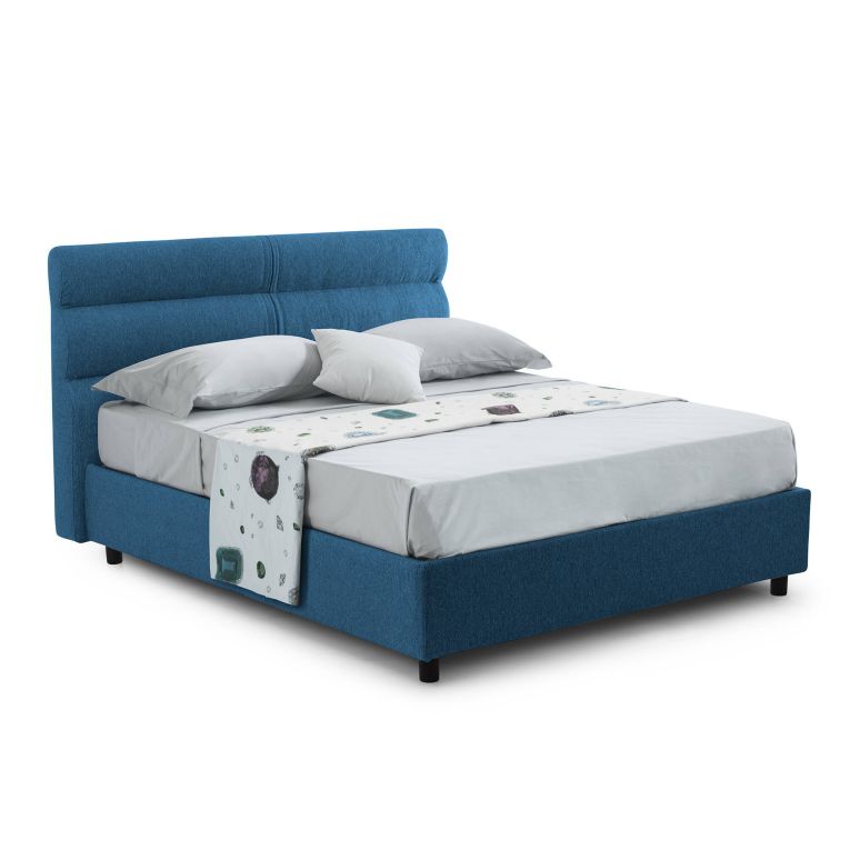Letto un posto contenitore blu 97x228cm rete inclusa - Brenta