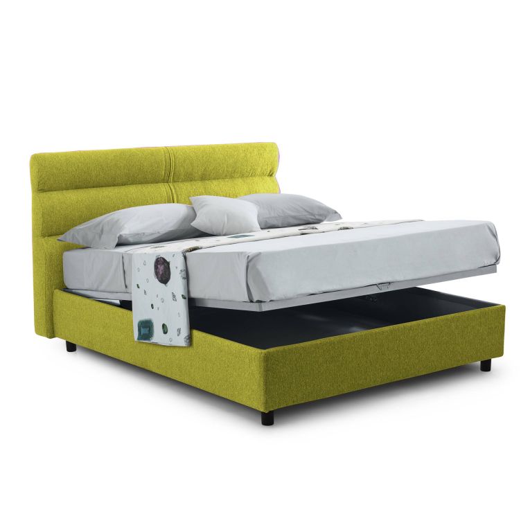 Letto un posto contenitore verde 97x218cm materasso incluso - Brendola