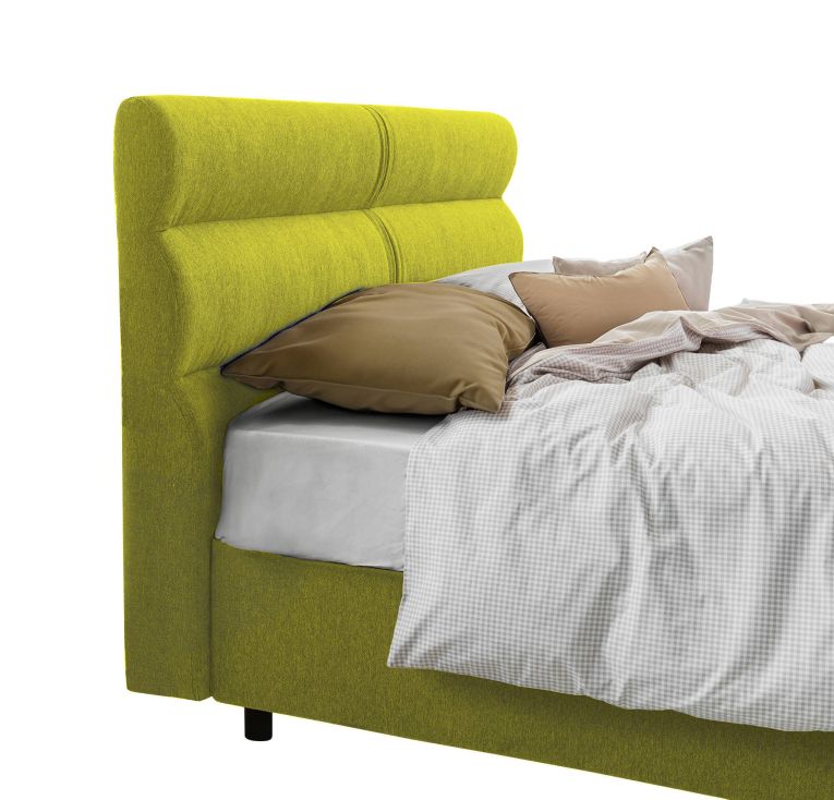 Letto un posto contenitore verde 97x218cm materasso incluso - Brendola