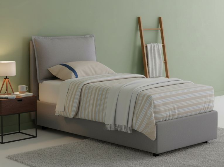 Letto una piazza contenitore grigio 95x215cm comodo - Ancara