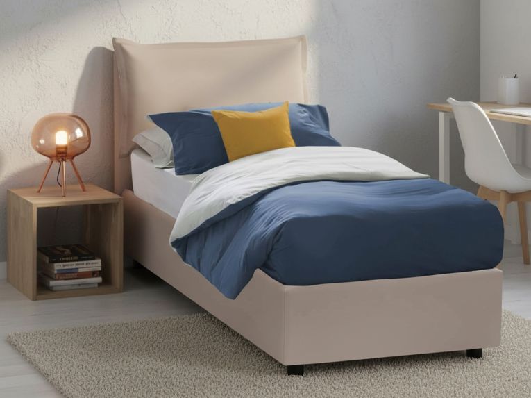 Letto una piazza contenitore tortora 105x205cm comodo - Amandola