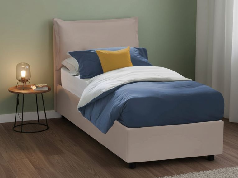 Letto una piazza contenitore tortora 105x215cm comodo - Assoreta
