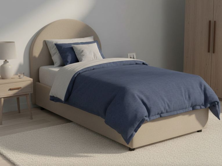 Letto una piazza contenitore tortora 95x205cm comfort - Parco