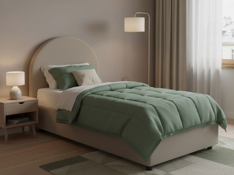 Letto una piazza contenitore tortora 95x205cm elegante - Aglie