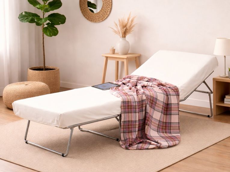 Letto una piazza pieghevole 80x80cm grigio - Abak