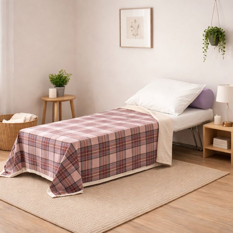 Letto una piazza pieghevole 80x80cm panna - Abak