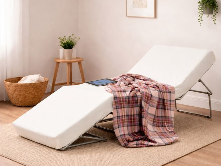 Letto una piazza pieghevole 80x80cm tortora - Abak