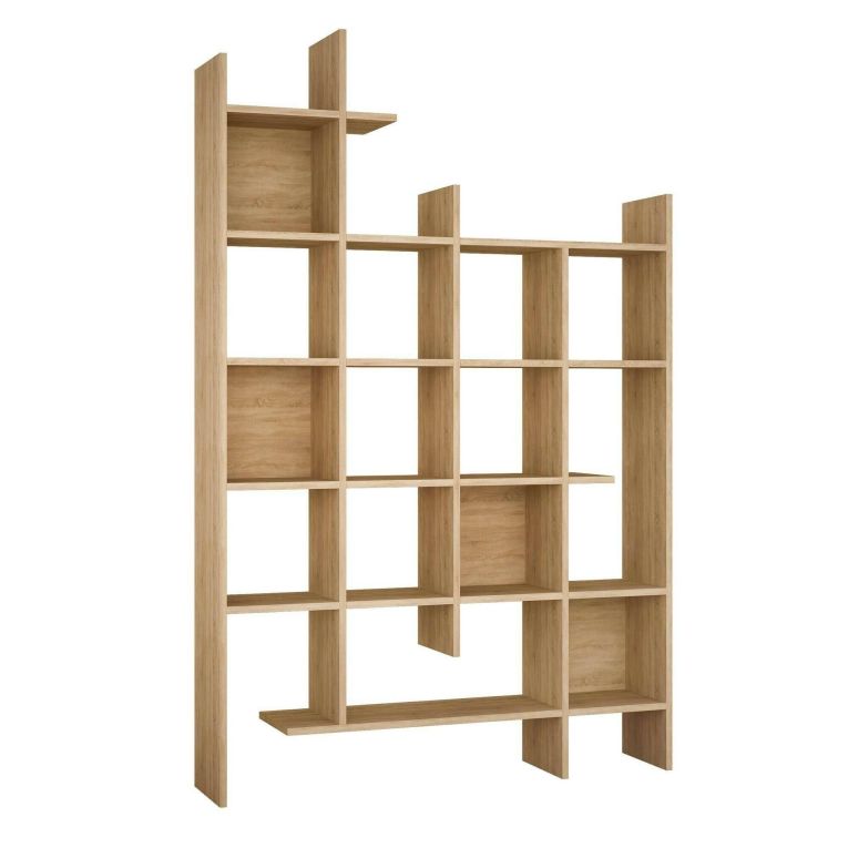 Libreria 18 ripiani quercia 122x188h cm - Achela