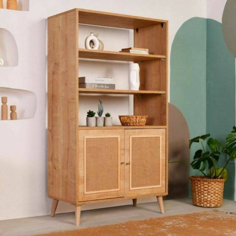 Libreria 2 ante quercia 90x110h cm - Suva