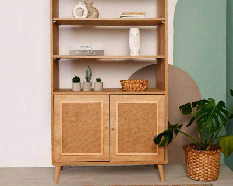 Libreria 2 ante quercia 90x110h cm - Suva